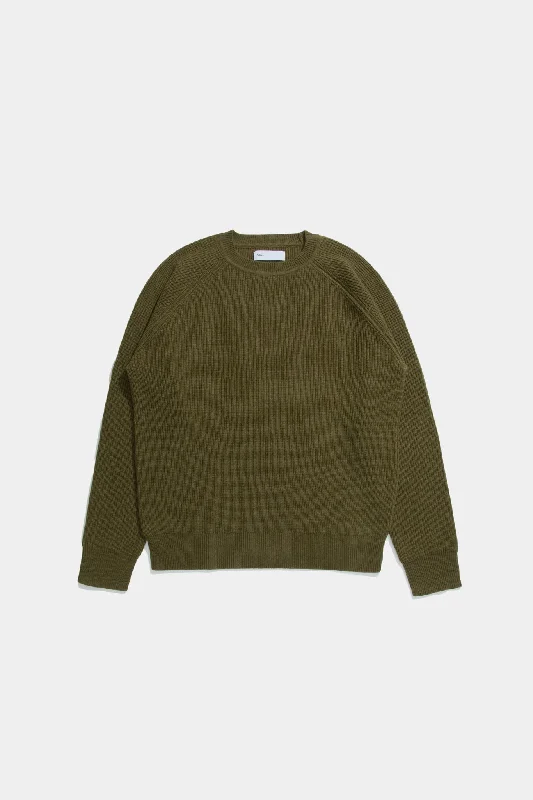 Low Cost Raglan Crewneck - Moss