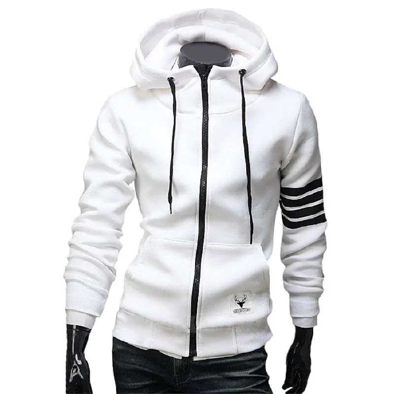 Unbeatable Deal Fashion Men Hoodies Leisure Suit High Quality Men Sweatshirt Hoodie Casual Zipper Hooded Jackets Male M-3XL