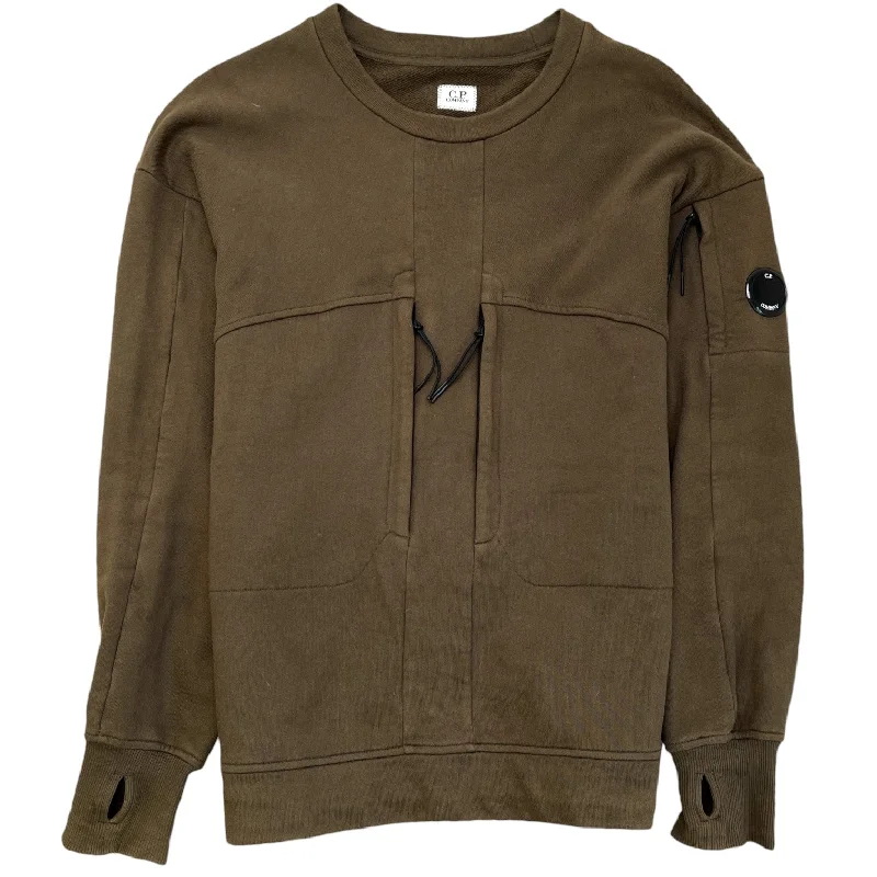 Weekend Bargains to Enjoy Men's Lens Chest Pocket Jumper Khaki Size M