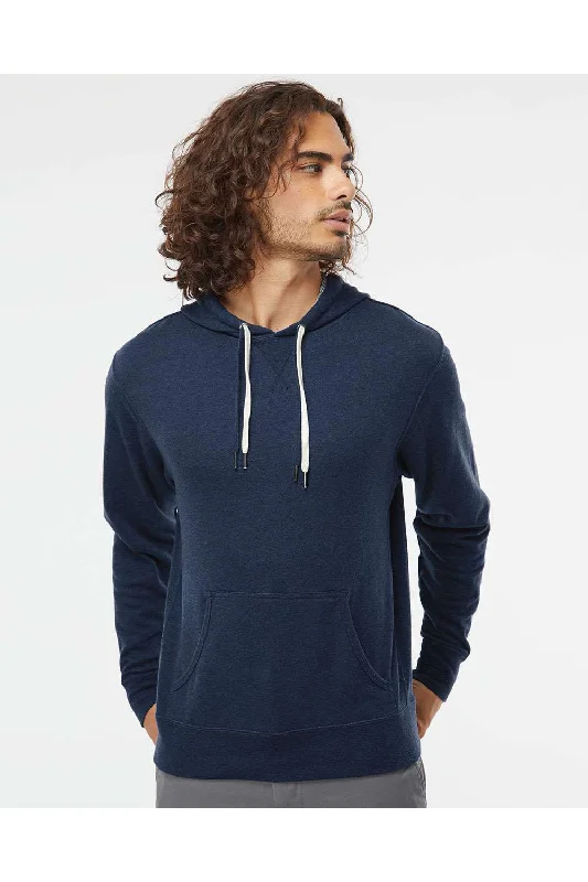 Weekend Offers You Can't Ignore Independent Trading Co. Mens French Terry Hooded Sweatshirt Hoodie w/ Pouch Pocket - Heather Navy Blue - Closeout Weekend Offers You Can't Ignore Independent Trading Co. Mens French Terry Hooded Sweatshirt Hoodie w/ Pouch Pocket - Heather Navy Blue - Closeout