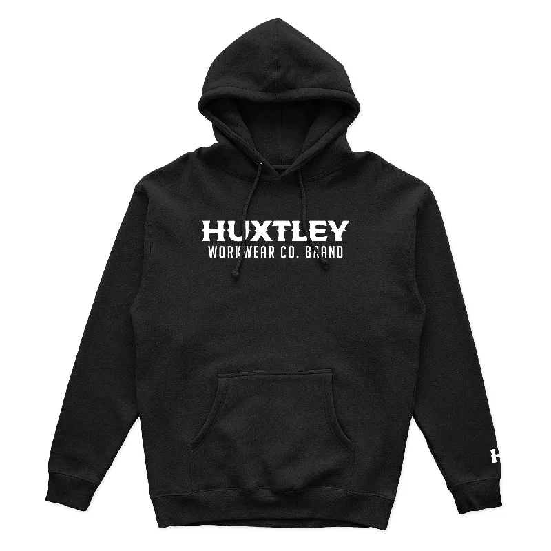 Weekend Bargains Await You HX-717 Heavyweight Hoodie Black/ White