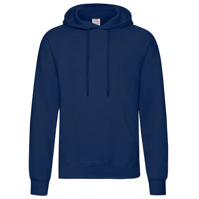 Stock Clearance Fruit Of The Loom Classic 80/20 Hooded Sweatshirt - Navy*