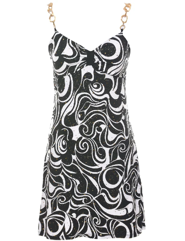 Limited Supply Psychedelic Print Y2K Evening Dress - XS