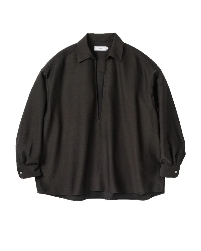 Weekend Offers That Sizzle Wool Cupro Skipper Shirt BLACK