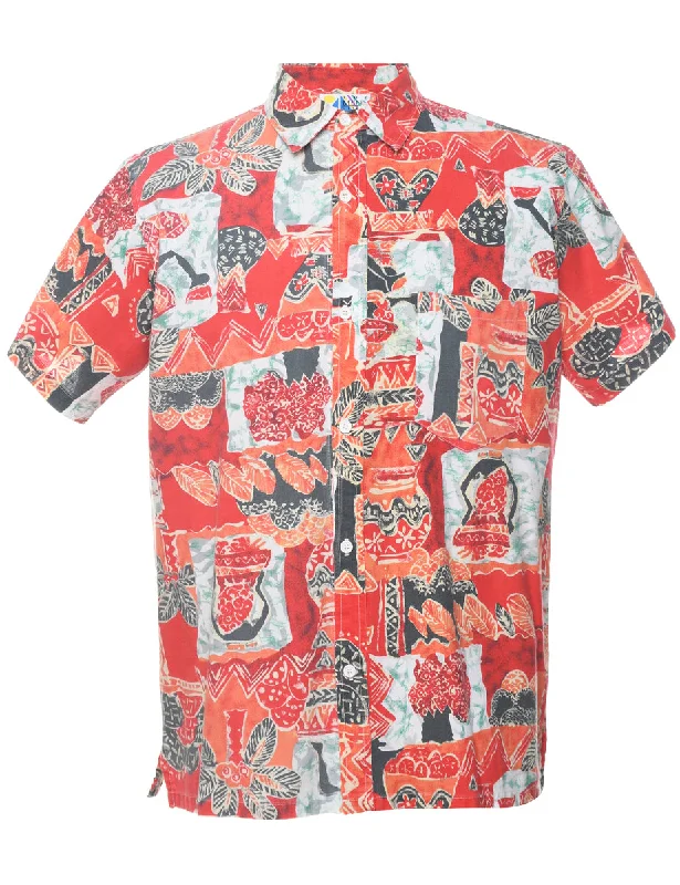 Short Sleeve Hawaiian Shirt - L