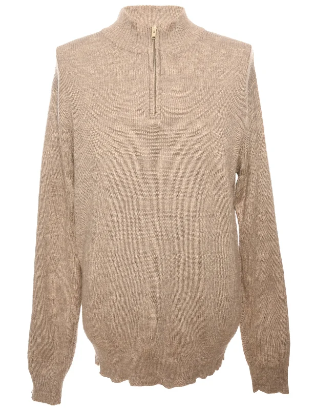 Cash Savings Quarter Zip Jumper - S