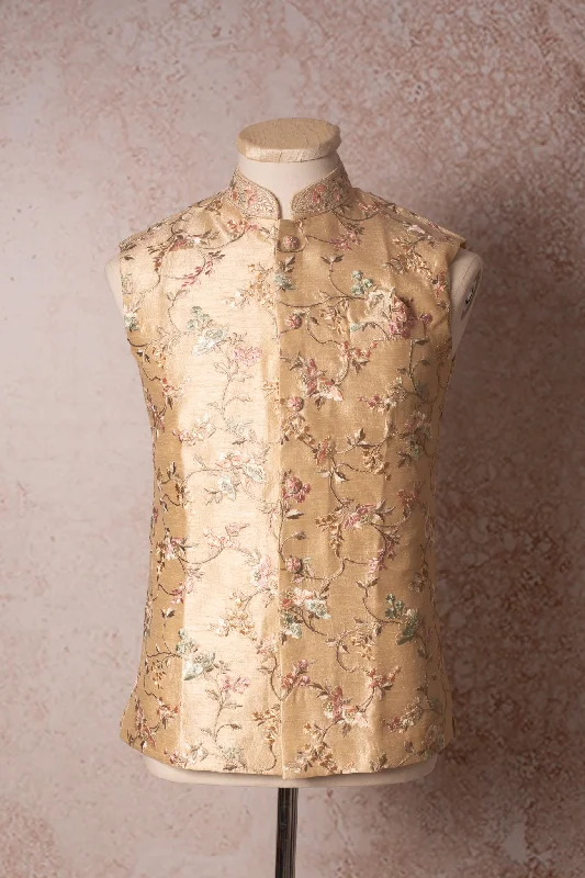 Great Deal Floral embd waistcot D9S_337