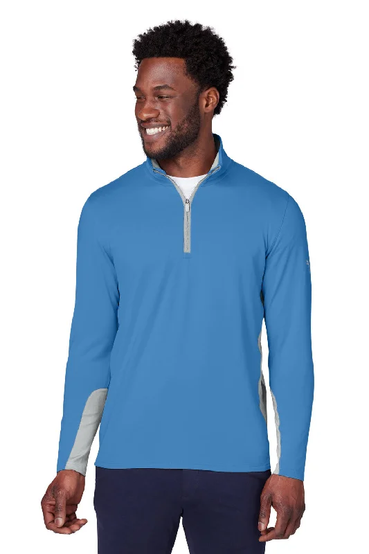 Weekend Deals That Excite Puma Mens Gamer Moisture Wicking 1/4 Zip Sweatshirt - Bright Cobalt Blue - Closeout
