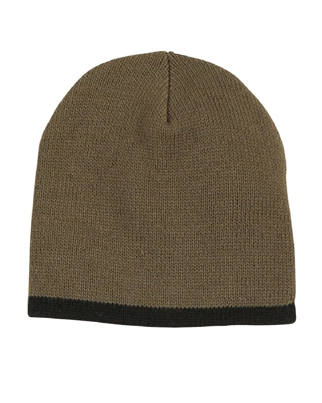 Big Accessories Knit Cap | Olive/ Black