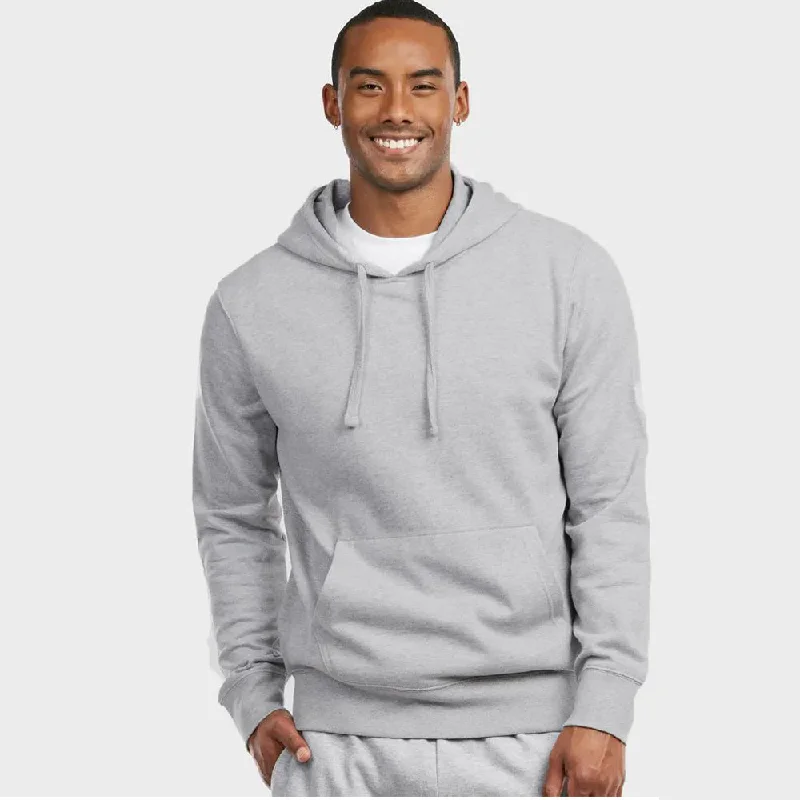 Weekend Bargains Await You FC Plain Grey Kangroo Pocket Fleece Hoodie 12159