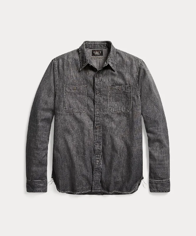 Weekend Offers That Amaze HARVEST WS-LONG SLEEVE-SPORT SHIRT-COTTON DENIM