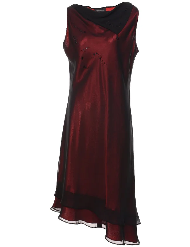 Crazy Deal Red 1990s Evening Dress - L