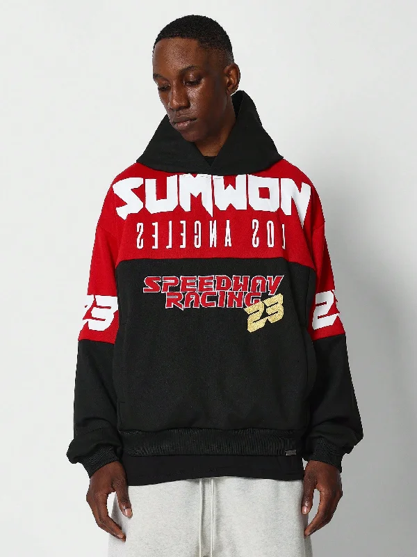 Low Cost Overhead Hoodie With Graphic Print