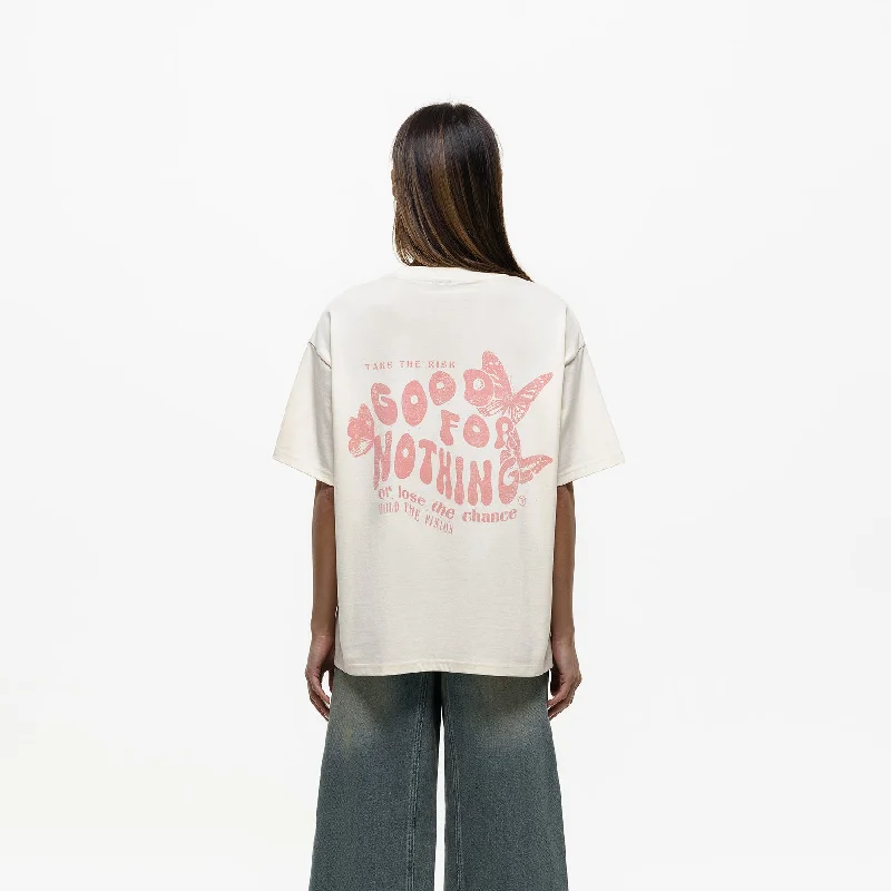 Oversized Stamp Cream T-shirt (Final Sale)