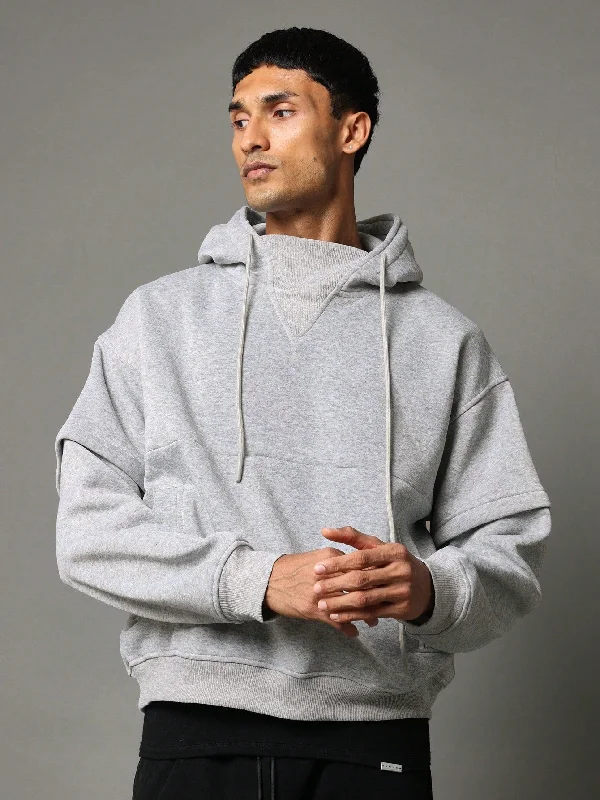 Weekend Sale: Don't Miss Out Regular Fit Raised Neck Hoodie With Mock Sleeve & Side Pockets Weekend Sale: Don't Miss Out Regular Fit Raised Neck Hoodie With Mock Sleeve & Side Pockets