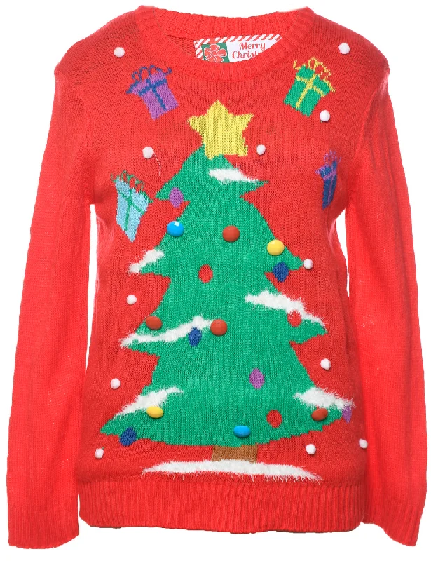 Weekend Deals to Make You Happy Red Christmas Jumper - S