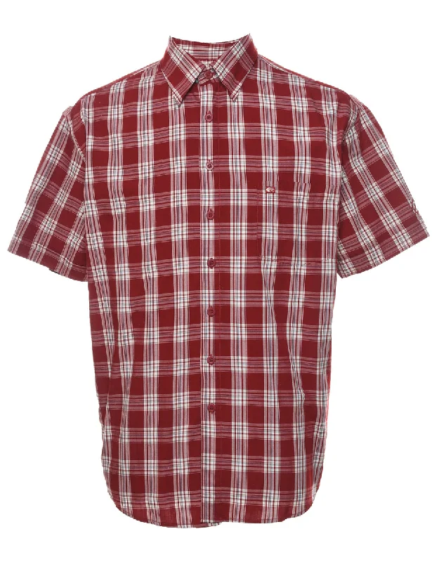 Stock Clearance Red Checked Shirt - M