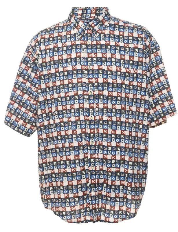 Short Sleeve Multi-Colour Printed Shirt - XL