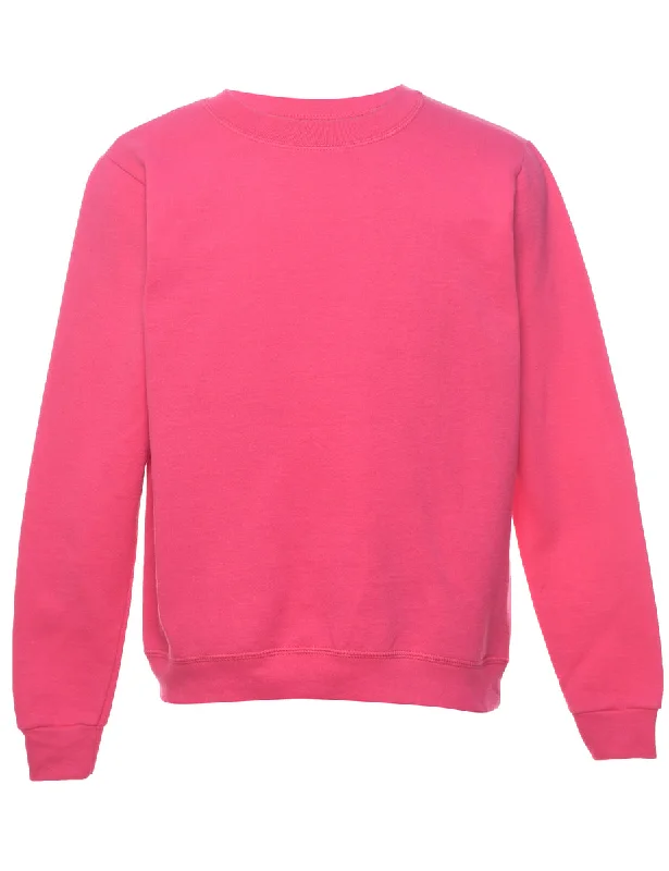 Savings Galore Pink Plain Sweatshirt - S