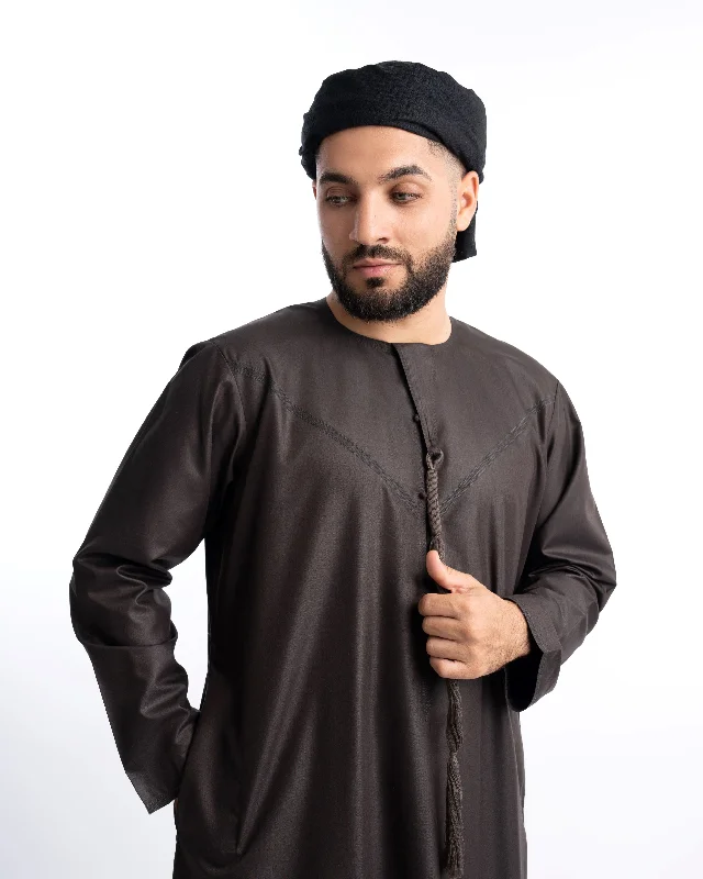 Dark Brown Emirati Kandora - Men