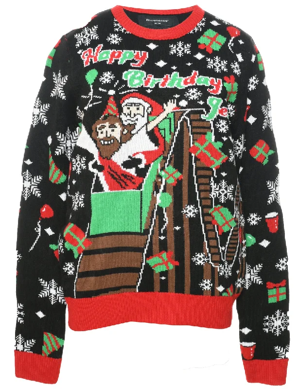 Santa Claus Christmas Jumper - M