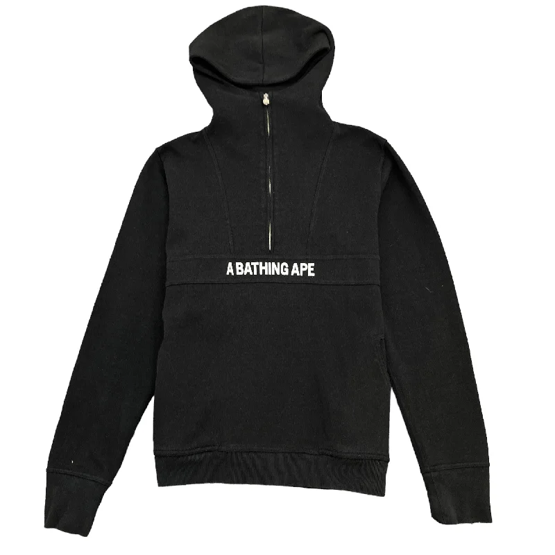 Hot Buy Men's Logo Quarter Zip Hoodie Black Size S