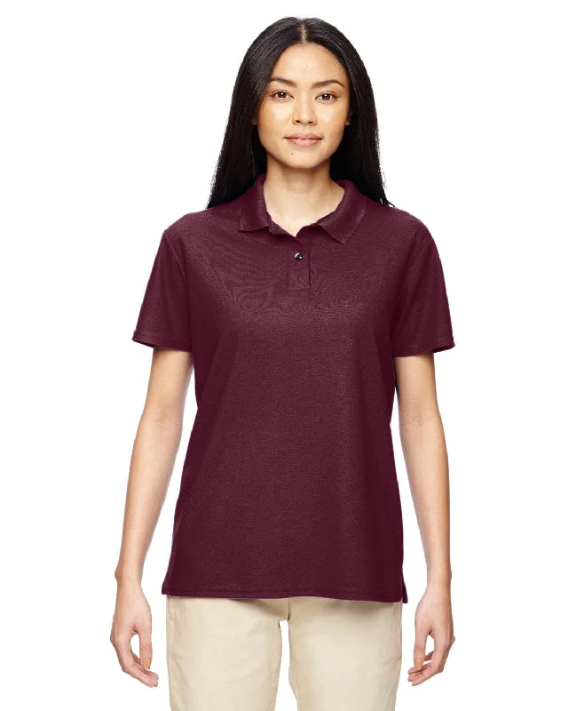 Weekend Specials to Enjoy Gildan Ladies Performance Jersey Polo | Marble Maroon