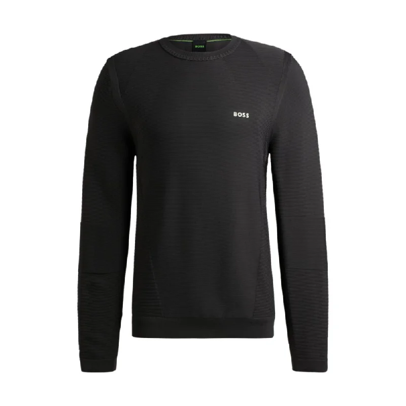 Massive Deal Regular-fit sweater with contrast logo and crew neck