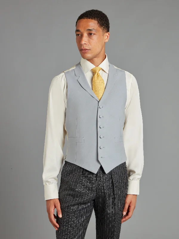 Single Breasted Wool Waistcoat - Grey