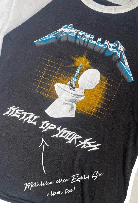 Bargain Alert Rare circa 1985 Metallica 'Metal Up Your Ass' album t-shirt - M/L