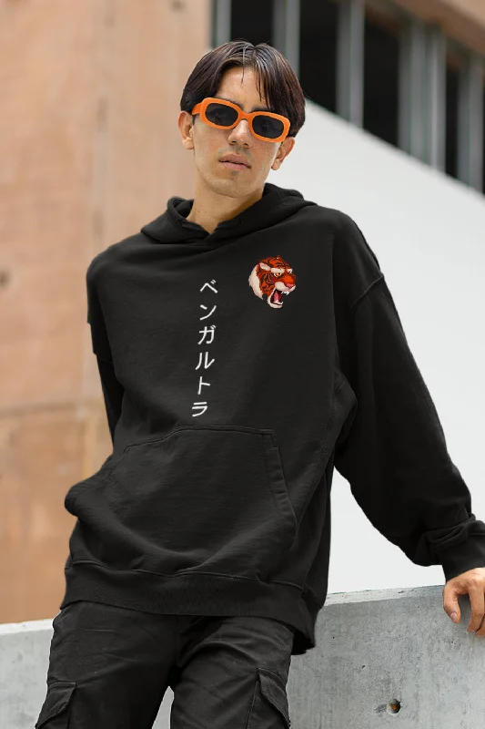 Exclusive Deal Tiger Japanese Art Premium Non Zipper Black Hoodie