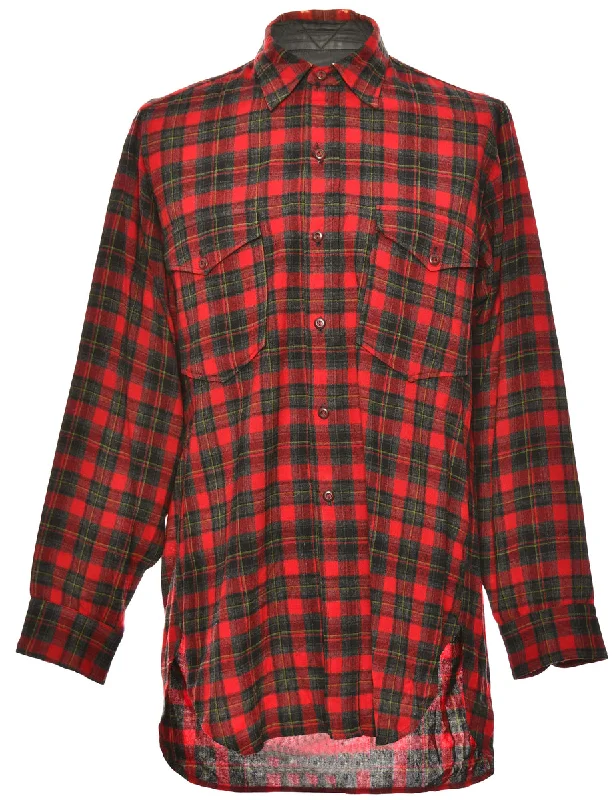 Now or Never Red Checked Shirt - L