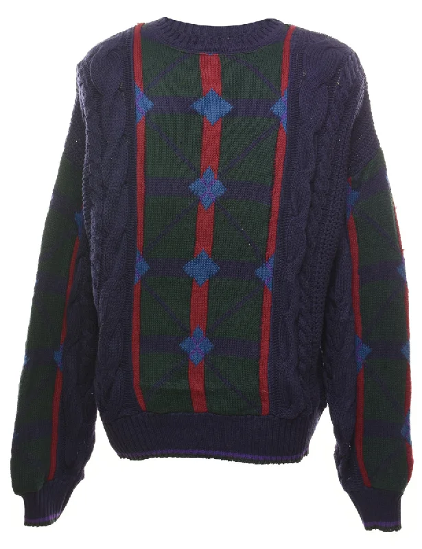 Daily Special Pendleton LOBO Multi-Colour Patterned Round Neck Jumper - XL