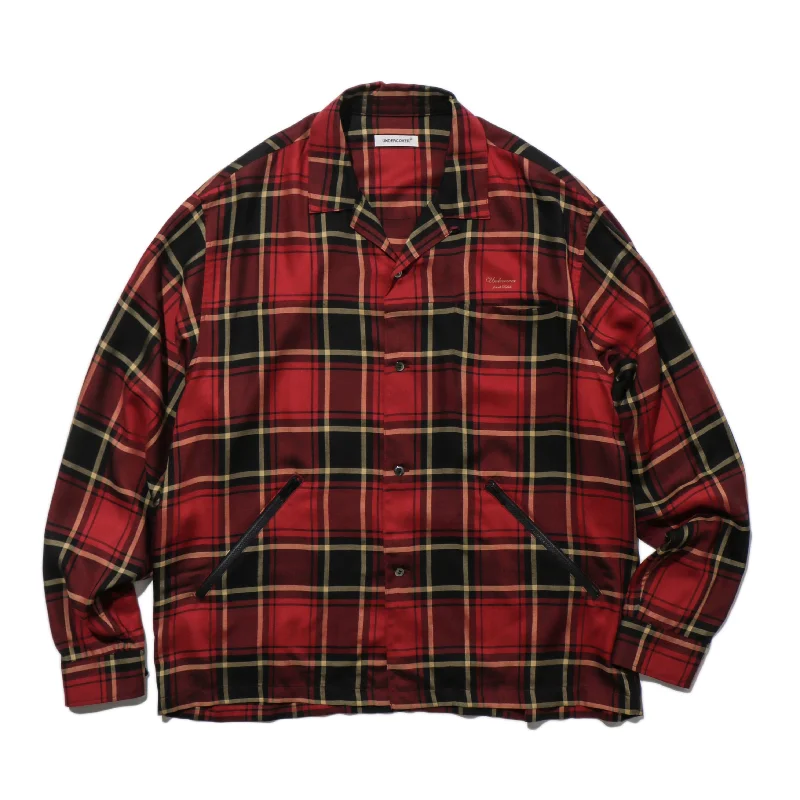 Now Available Ry/Ten CHECK LONG SLEEVE OPEN COLLAR SHIRT