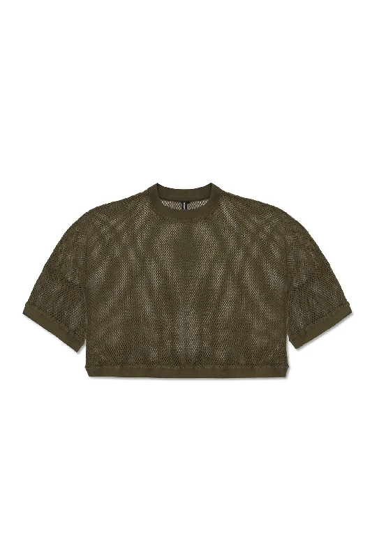 Savings Event BOXER MESH SHIRT IN ARMY GREEN