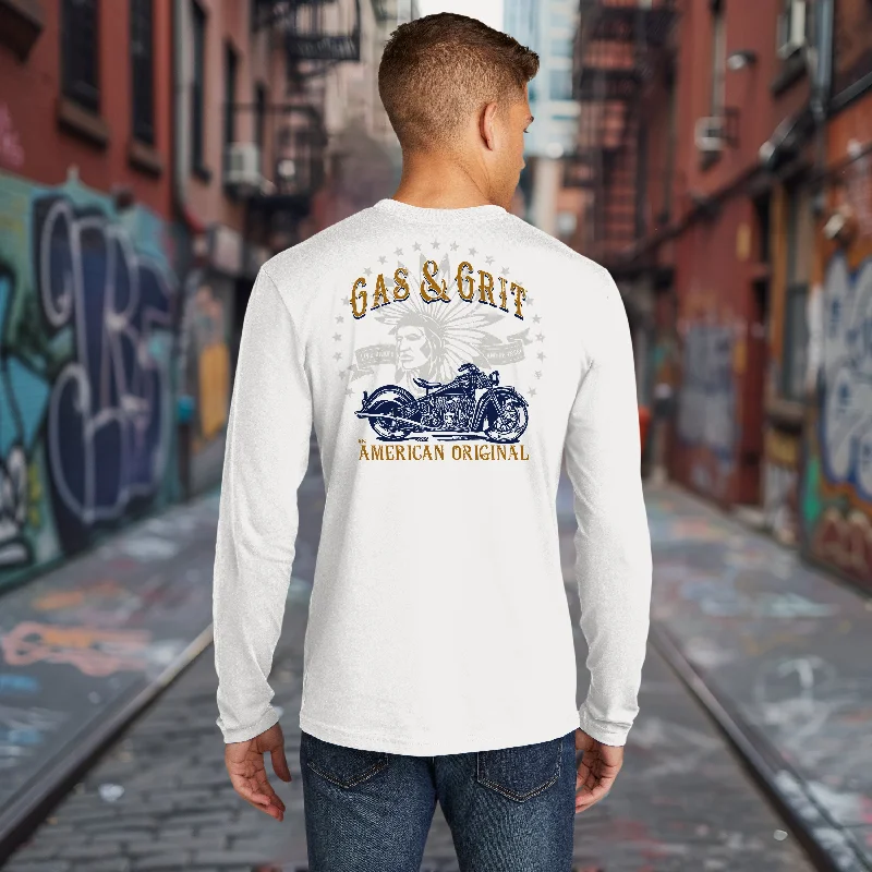 Act Now First American Long Sleeve Tee (White)