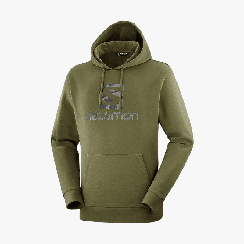 Salomon Mens Outlife Pullover Hoodie Olive