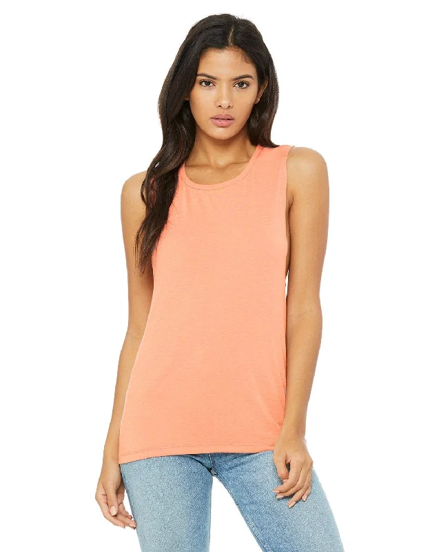 Bella+Canvas Ladies Flowy Scoop Muscle Tank | Sunset