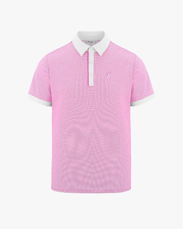 Final Offer Men's two-tone jacquard t-shirt - Pink