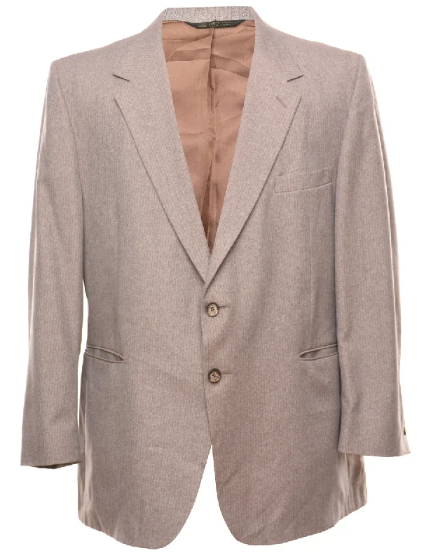 Weekend Savings Spectacular Pinstriped Light Brown Blazer - XL