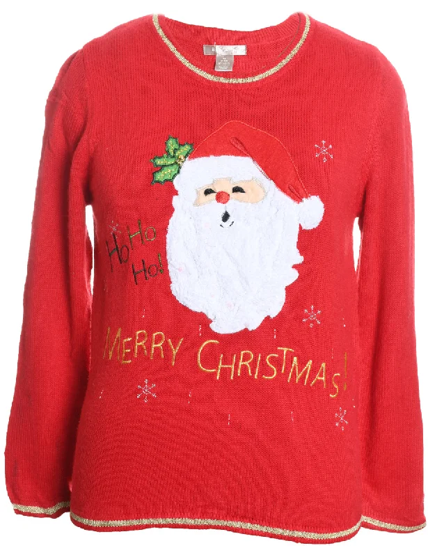 Santa Claus Christmas Jumper - M