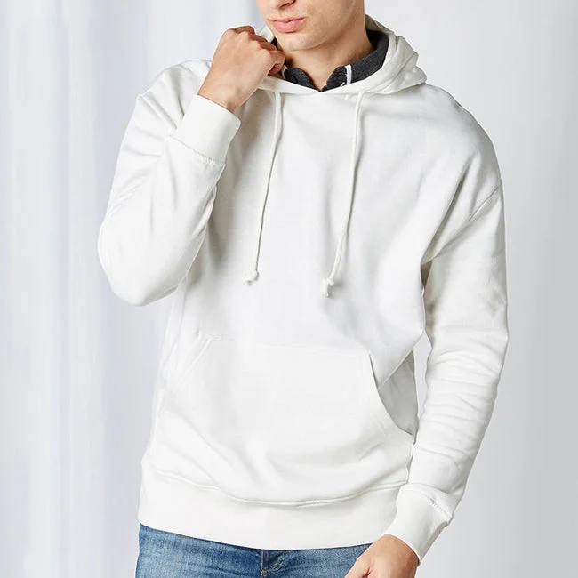 Shop and Save AM LDN Bone White Kangaroo Pocket Hoodie 3388