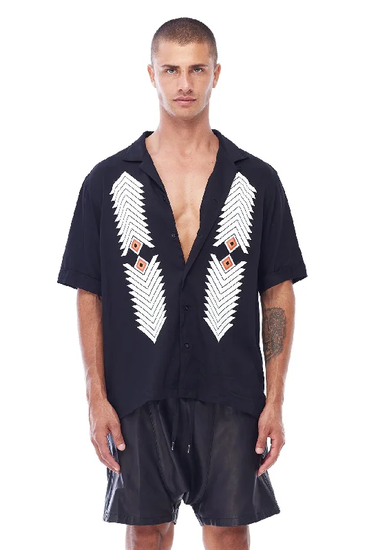 Price Drop ARROWS PARTY SHIRT IN BLACK
