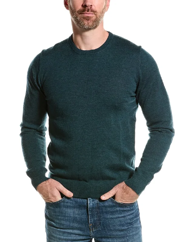 Mette mens  Merino Wool Crewneck Sweater, l, Green