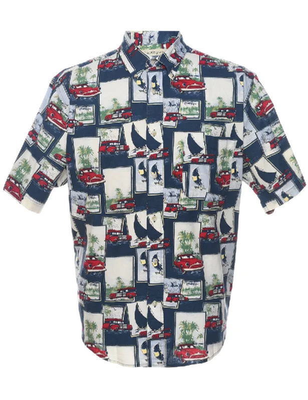 Short Sleeve Hawaiian Shirt - L