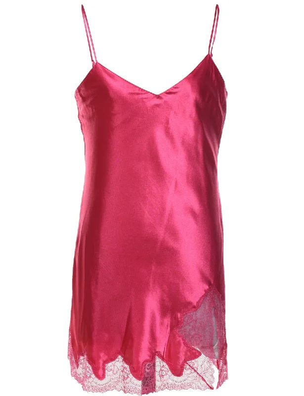 Special Price Pink Silky Slip Dress - S