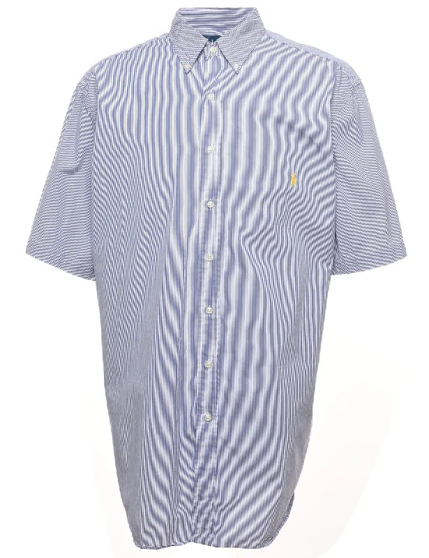 Weekend Specials to Grab Ralph Lauren Striped Blue Short Sleeve Shirt - XL