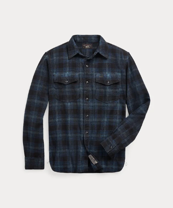 Weekend Savings Sensation HERC CPO-LONG SLEEVE-SPORT SHIRT CTN CANVAS PLAID