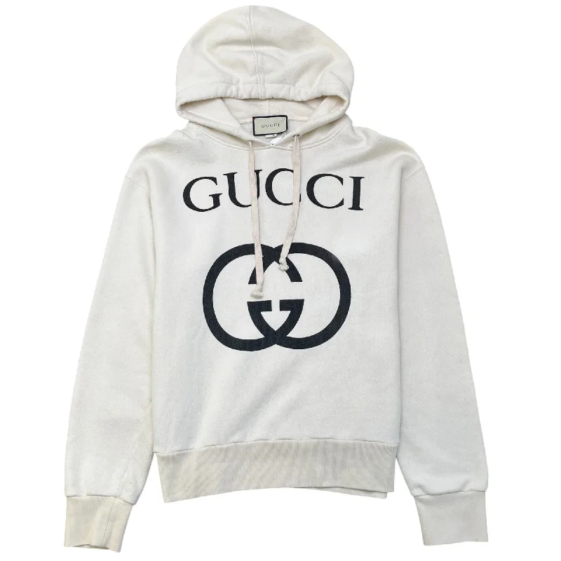 Weekend Bargains to Celebrate Men's Interlocking G Hoodie Cream Size M