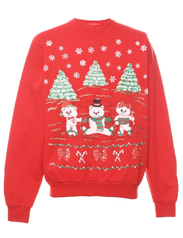 Weekend Discounts to Savor Red Christmas Sweatshirt - XL